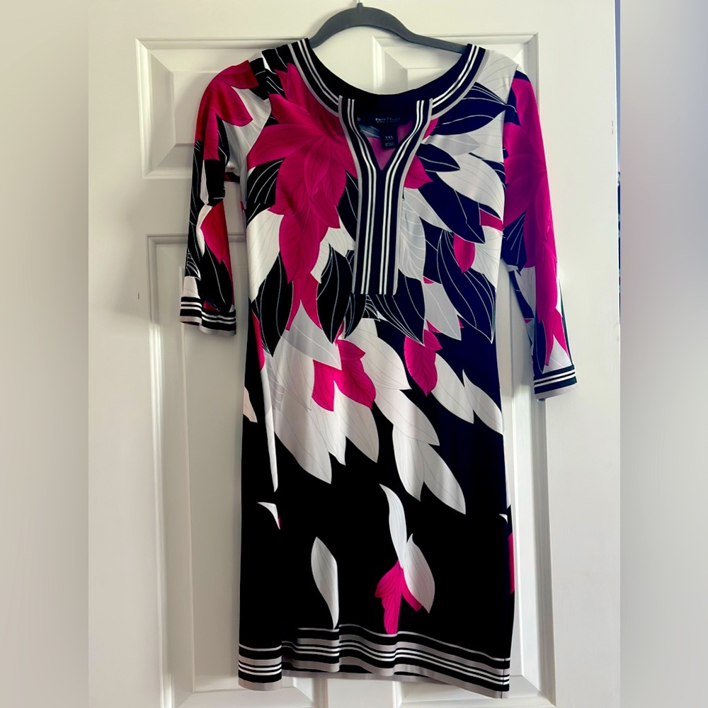 Pink/Black/White, wears beautifully, excellent condition